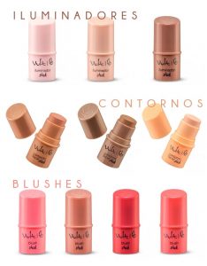 Blush Contorno E Iluminador Stick Lan Amento Vult